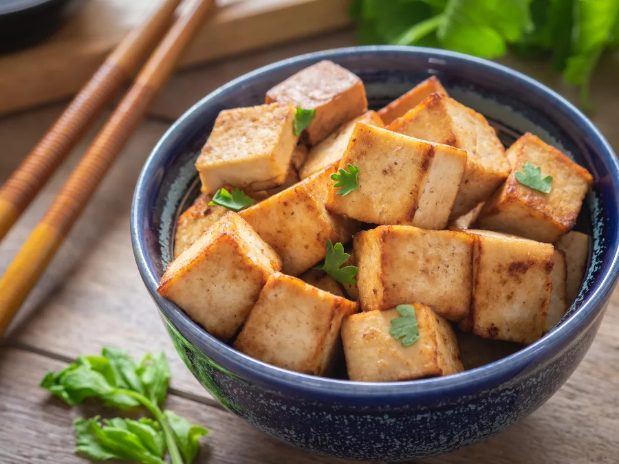 alt="Grilled tofu for Korean BBQ"
