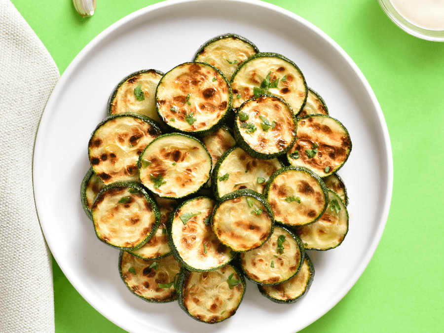 alt="Grilled zucchini for Korean BBQ"  
